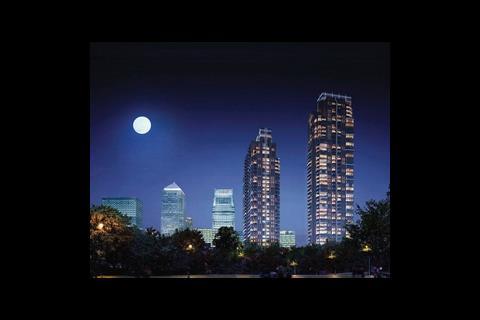 Designed by architect SOM, Pan Peninsula consists of one 40-storey and one 50-storey tower.